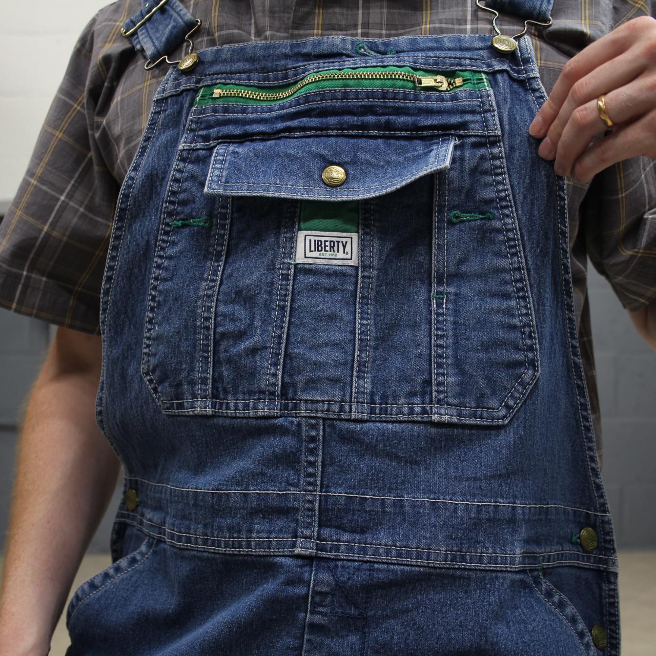 Liberty dungarees denim overalls y2k blue Vintage workwear bib & brace utility