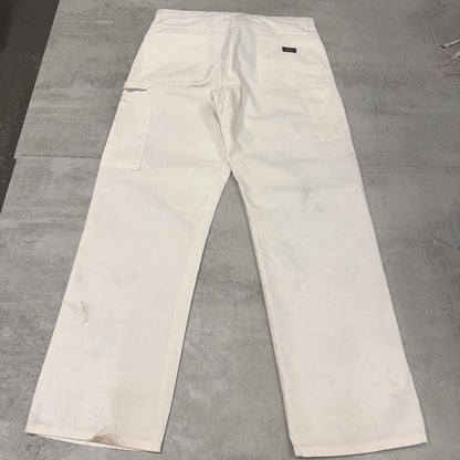 White Dickies carpenter pants W38L34 loose painter cargo work trousers
