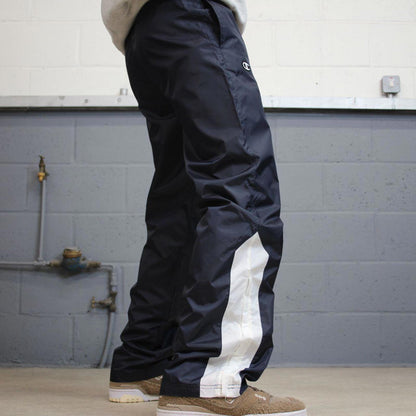 Navy Champion trackies Small loose y2k floaty leg joggers embroidered logo