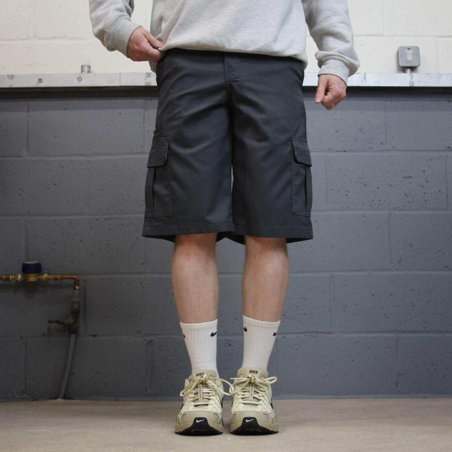 Dickies cargo shorts relaxed grey Chino style skater shorts utility festival