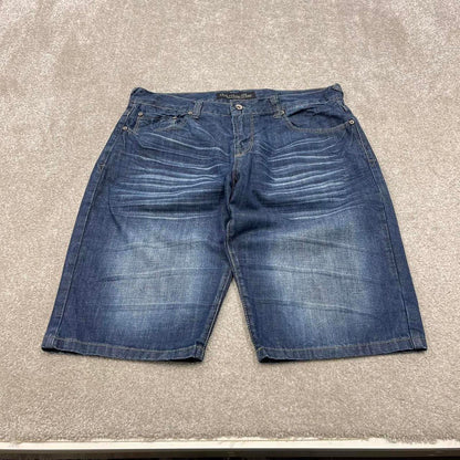 Y2k baggy shorts skater style blue OMM denim loose leg summer festival jorts