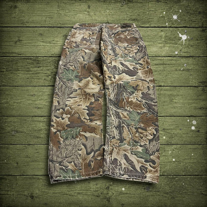 Wrangler camo jeans Y2K khaki Straight leg advantage Realtree forest camouflage pants