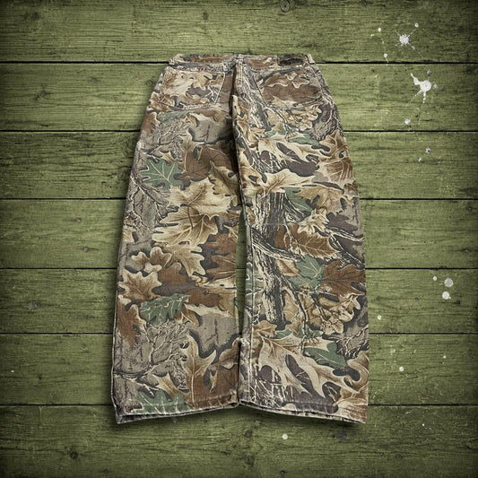 Wrangler camo jeans Y2K khaki Straight leg advantage Realtree forest camouflage pants