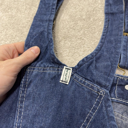 Vintage baggy denim Dungarees loose y2k blue Key workwear bib & brace overalls utility