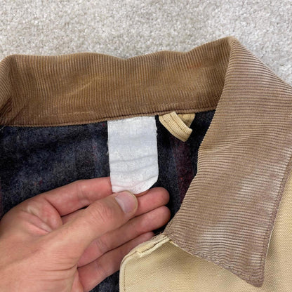 Vintage Carhartt Michigan jacket XXL tan chore canvas worker coat