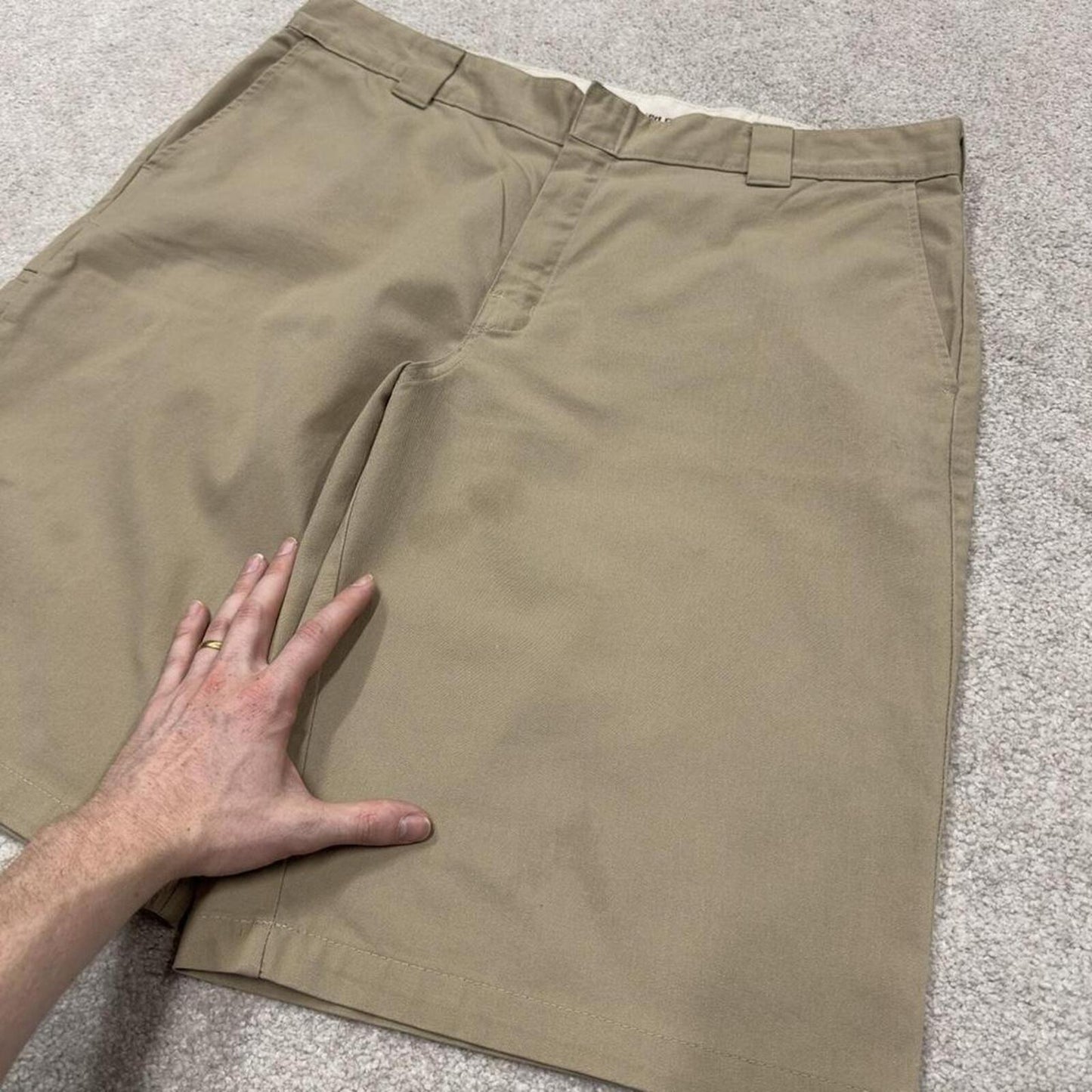 Dickies baggy chino shorts carpenter khaki Chino style skater shorts long wide leg festival