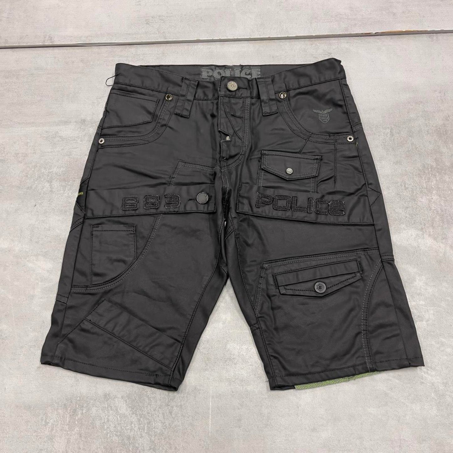 Black Police jorts W32
