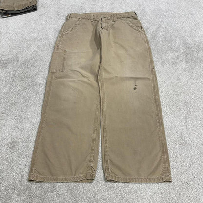 Carhartt baggy carpenter pants wide leg sand brown Canvas skater cargo work pants
