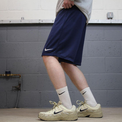 Nike sports shorts y2k loose navy Casual style comfy loose floaty summer gym shorts