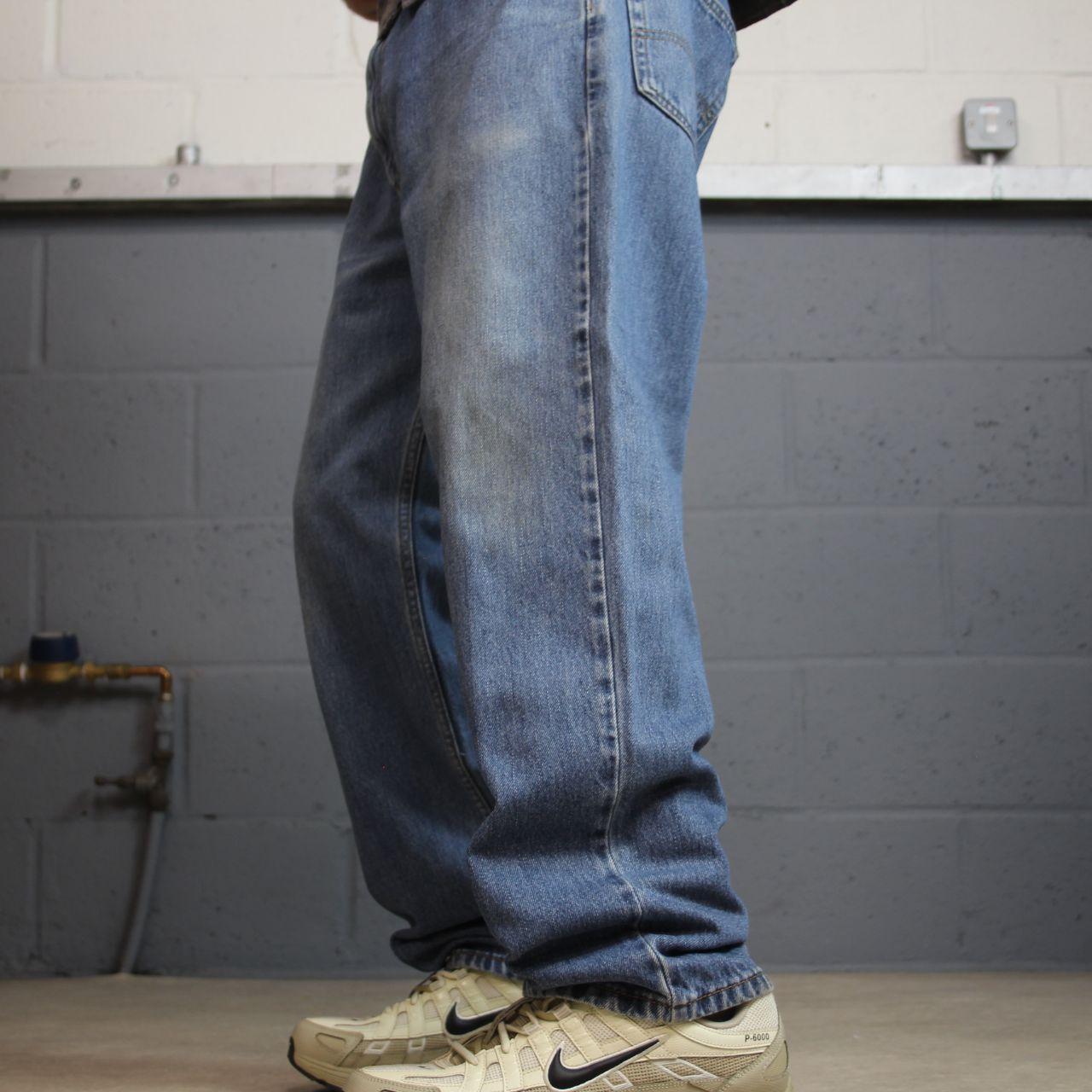Levi’s 550 denim jeans y2k W36L30 blue loose straight leg red tab logo pants