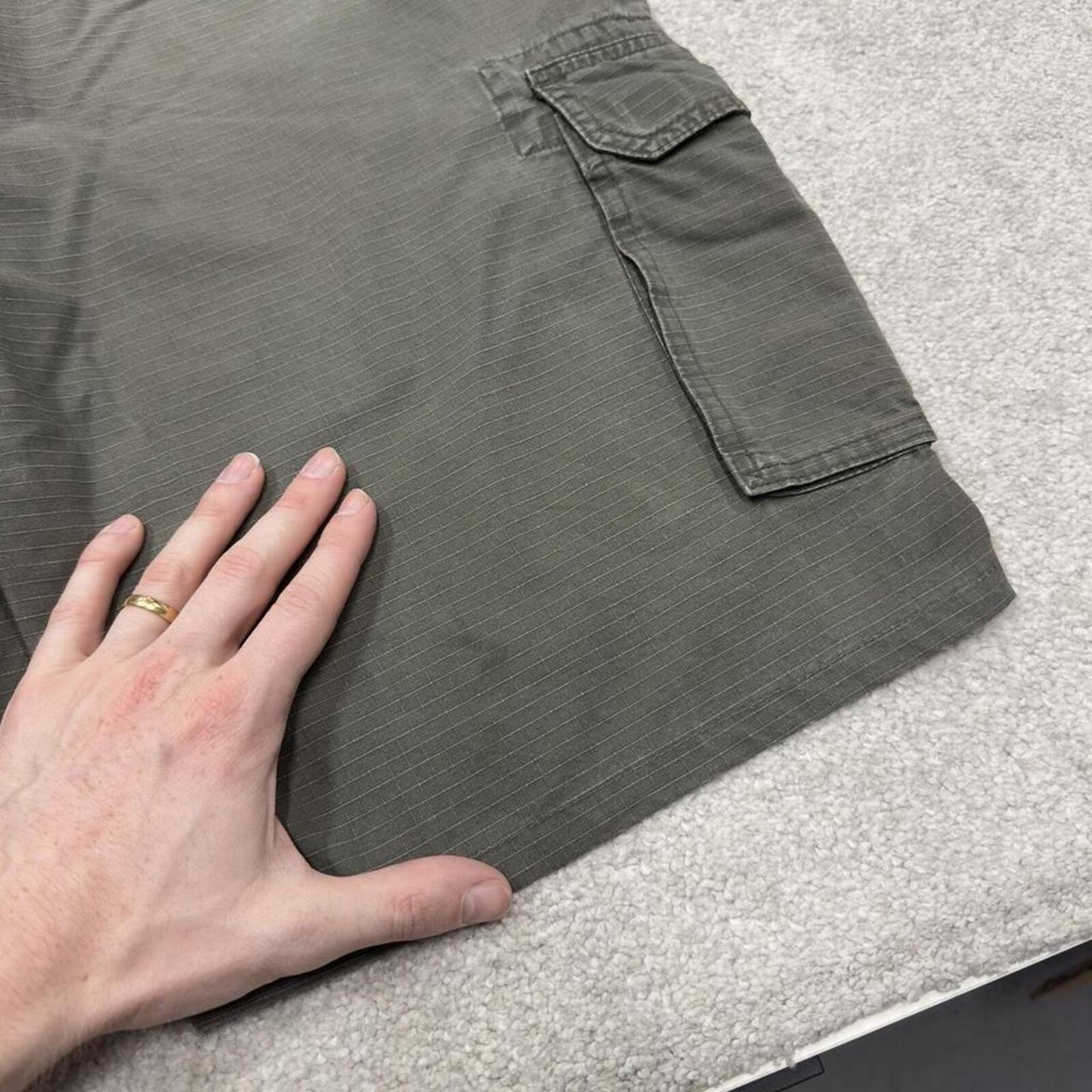 Dickies cargo shorts y2k green Chino style skater shorts loose leg festival