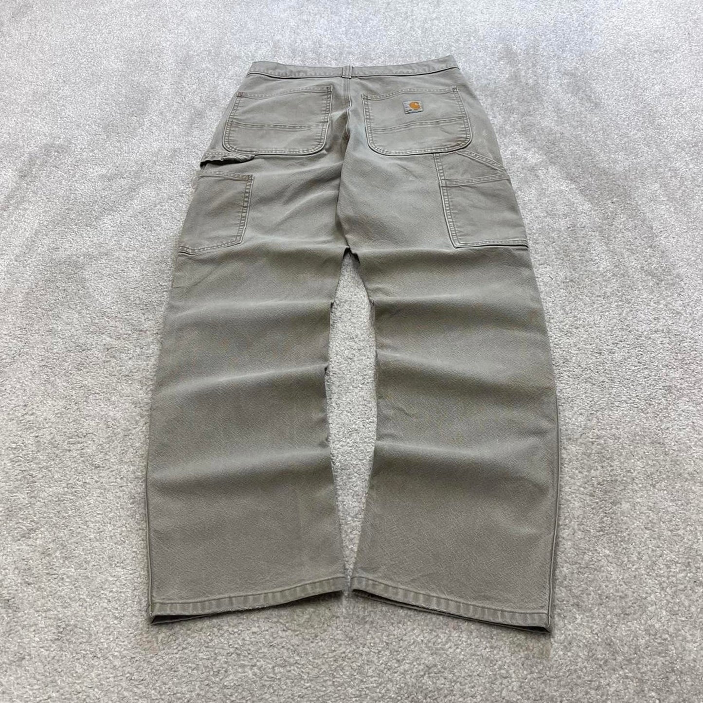 Grey Carhartt carpenter jeans W30L32 relaxed fit canvas 90s skater style work cargos