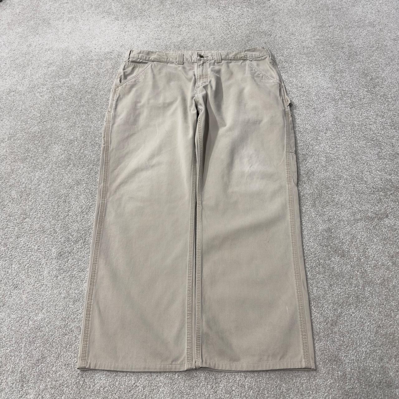 Carhartt carpenter pants y2k beige Relaxed fit skater surf style cargo pants