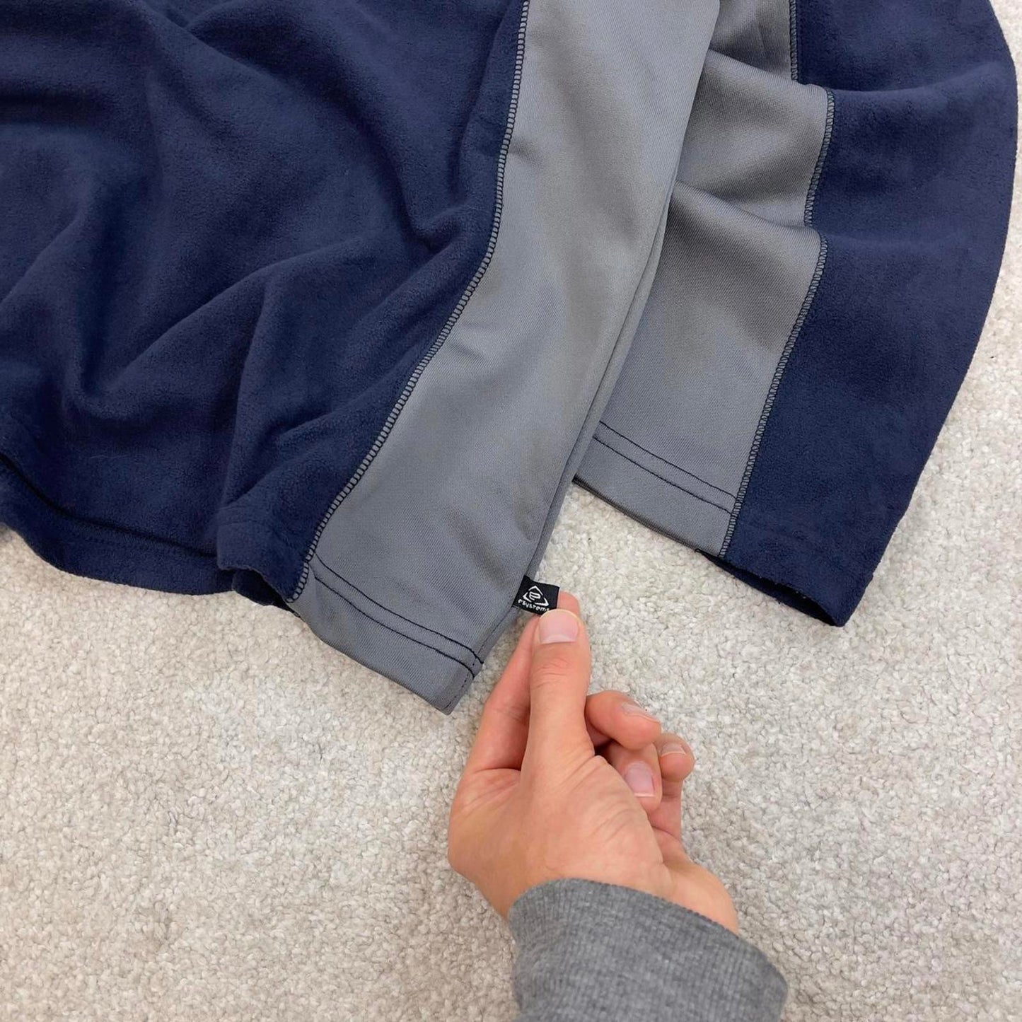 Y2k NFL technical fleece 1/4 zip XXL navy grey quarter zip up autumn chicago bears NFL embroidery