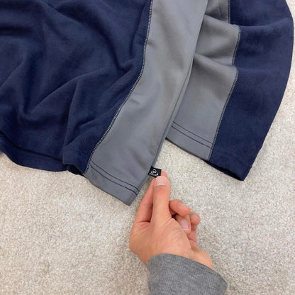 Y2k NFL technical fleece 1/4 zip XXL navy grey quarter zip up autumn chicago bears NFL embroidery