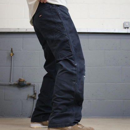 Loose Dickies carpenter jeans W34L32 90s skate style navy canvasy cargos
