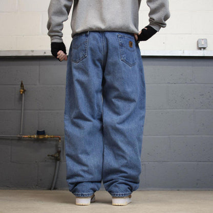 Carhartt jeans blue flannel lined 90s skater style W38L32 relaxed denim 5 pocket pants