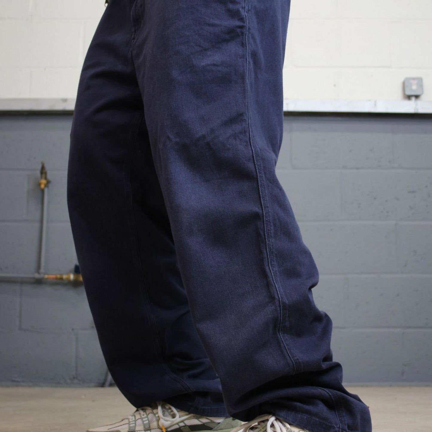 Y2K baggy Carhartt work pants fire resistant navy Loose fit floaty skate style workwear trousers