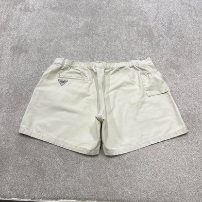 Y2k loose Columbia cargo shorts technical style cream Loose summer festival shorts