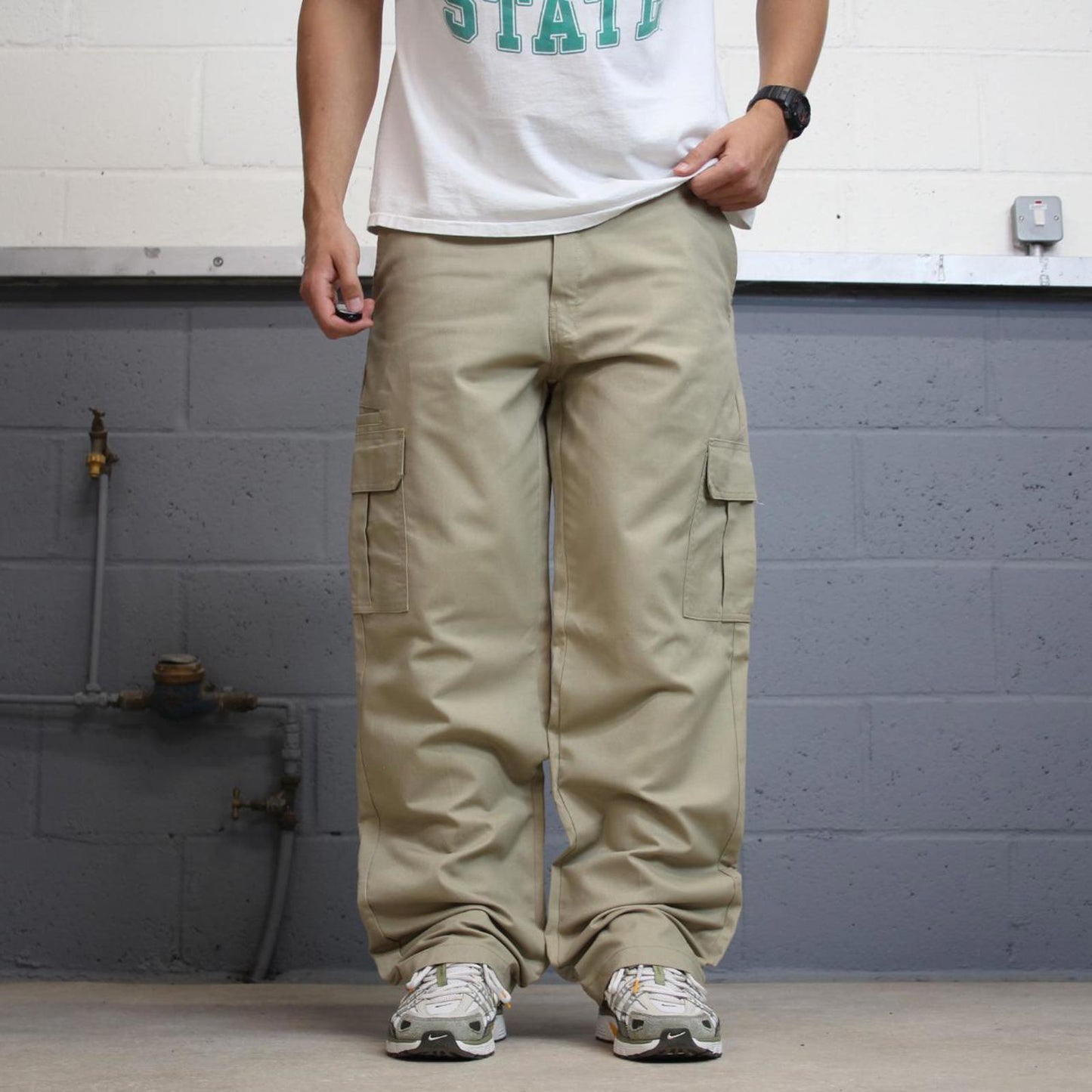 Dickies cargo Pants W36L34 Khaki twill style chino cargo trousers skater style