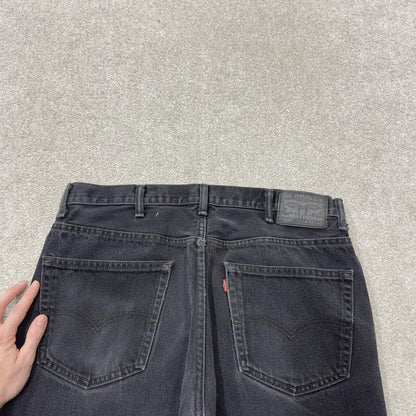 Levi’s 550 jeans y2k black denim Levi’s loose straight leg red tab logo pants