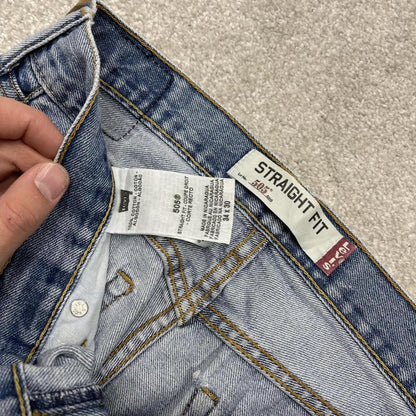 Y2k Levi's 505 jeans blue Straight leg denim pants red tab logo