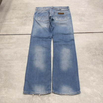 Vintage Wrangler jeans W33L34 mens blue straight leg denim y2k jeans