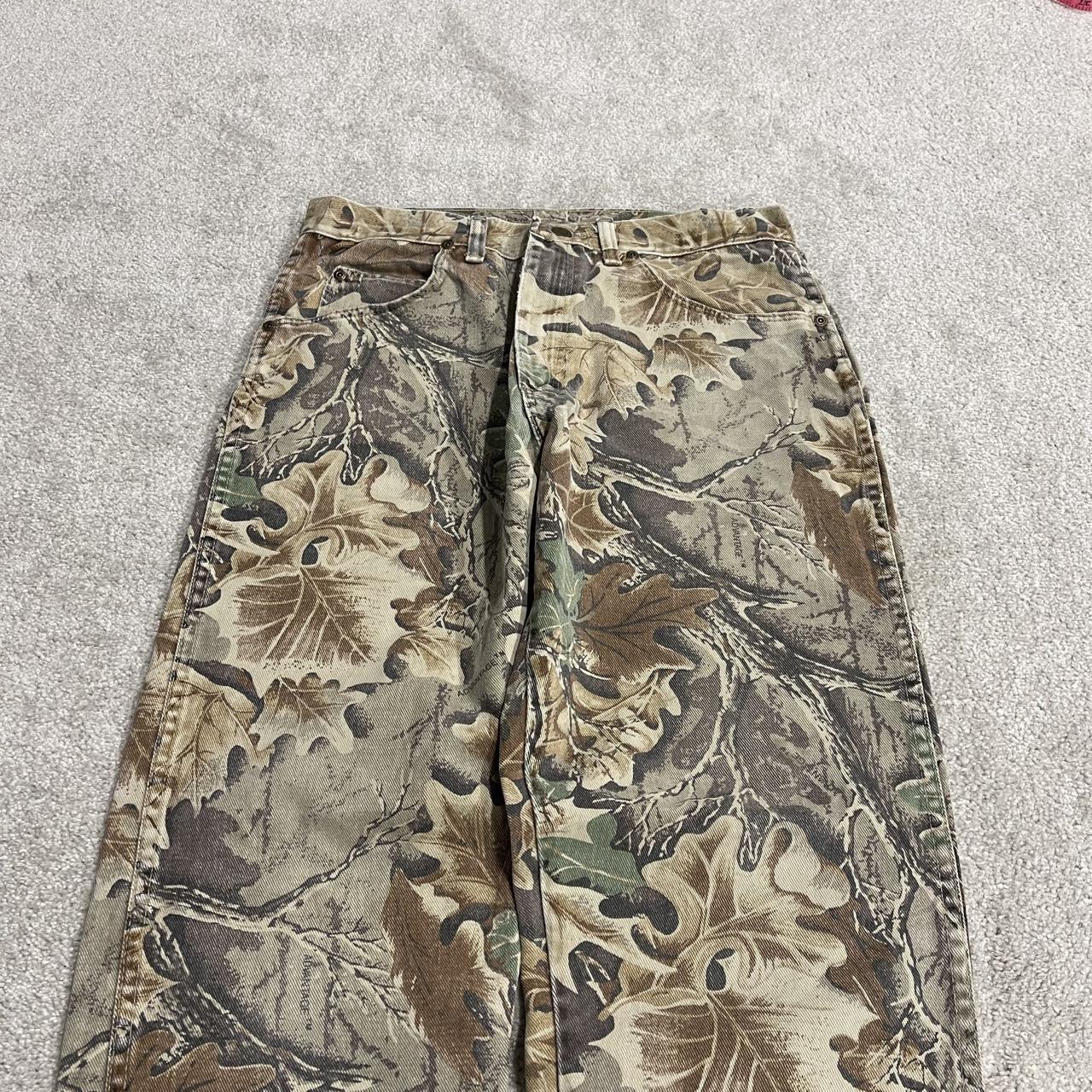 Wrangler camo jeans Y2K khaki Straight leg advantage Realtree forest camouflage pants