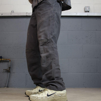 Carhartt carpenter pants relaxed y2k grey Loose straight leg skater style workwear pants
