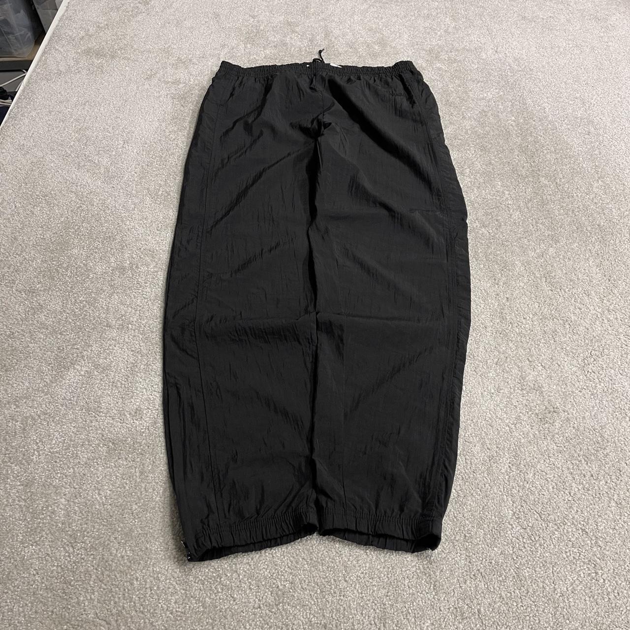 Vintage Reebok tracksuit bottoms loose black Large embroidered logo y2k drawstring track pants