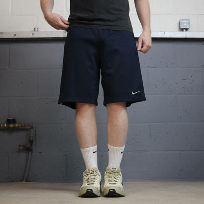 Nike sports shorts y2k loose navy comfy floaty summer gym shorts