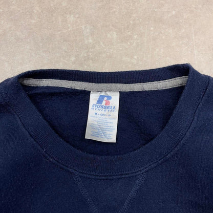 Navy vintage Russell sweatshirt Small thick pullover jumper Georgia Southern True Blue print