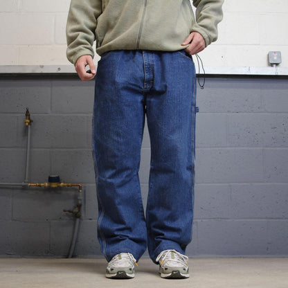 Vintage Y2K Dickies carpenter jeans blue Loose straight denim skater style cargo pants