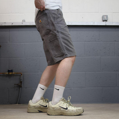 Carhartt carpenter shorts y2k faded grey Relaxed carpenter skater style work shorts