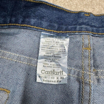 Vintage Carhartt jeans blue 90s skater style W40L32 relaxed denim 5 pocket pants