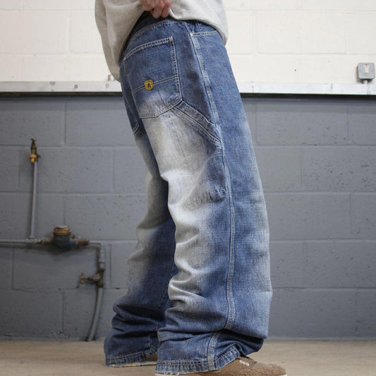 Baggy PJ Mark carpenter jeans W34 L34 blue wide leg denim 90s style skater jeans