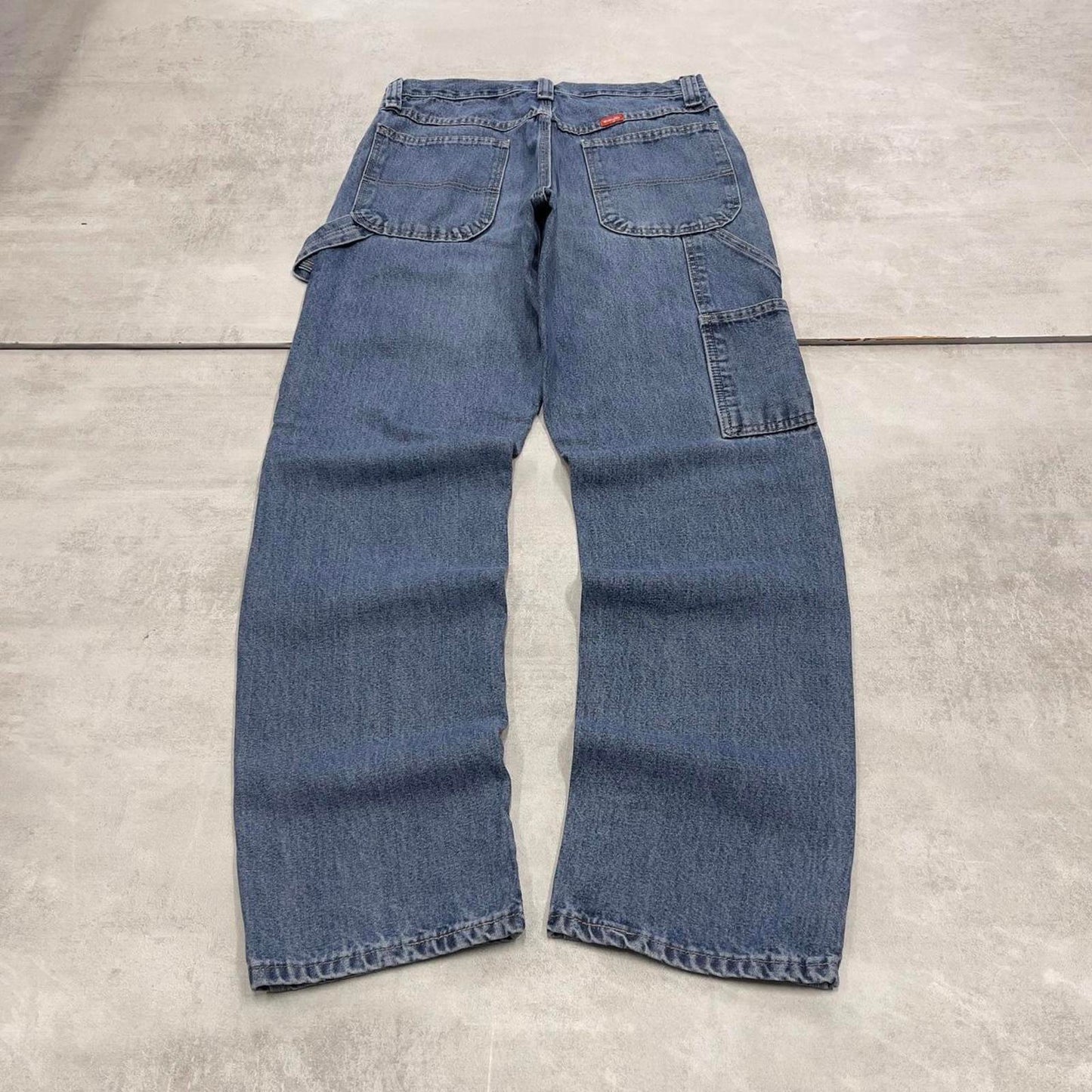 Blue Wrangler carpenter jeans W30L32 loose cargo skater style jeans