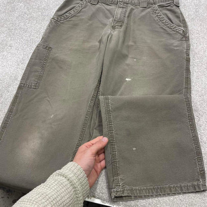 Y2K baggy fit Carhartt work pants wide leg khaki Loose skater cargo carpenter trousers