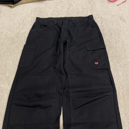 Red Kap baggy double knee cargo pants y2k Loose wide leg skater work pants