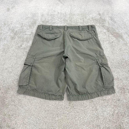 Y2k checkered cargo shorts green Lightweight check surf style summer festival shorts