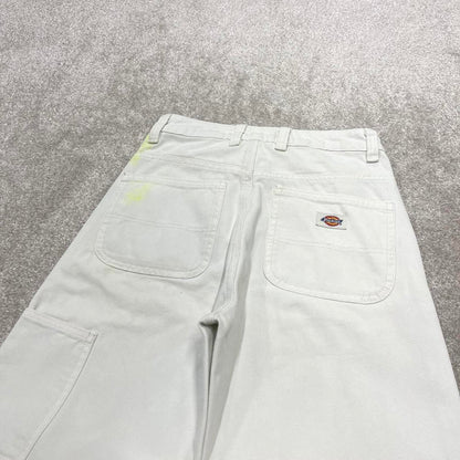 90s Dickies carpenter jeans skater style y2k white canvas cargo work pants