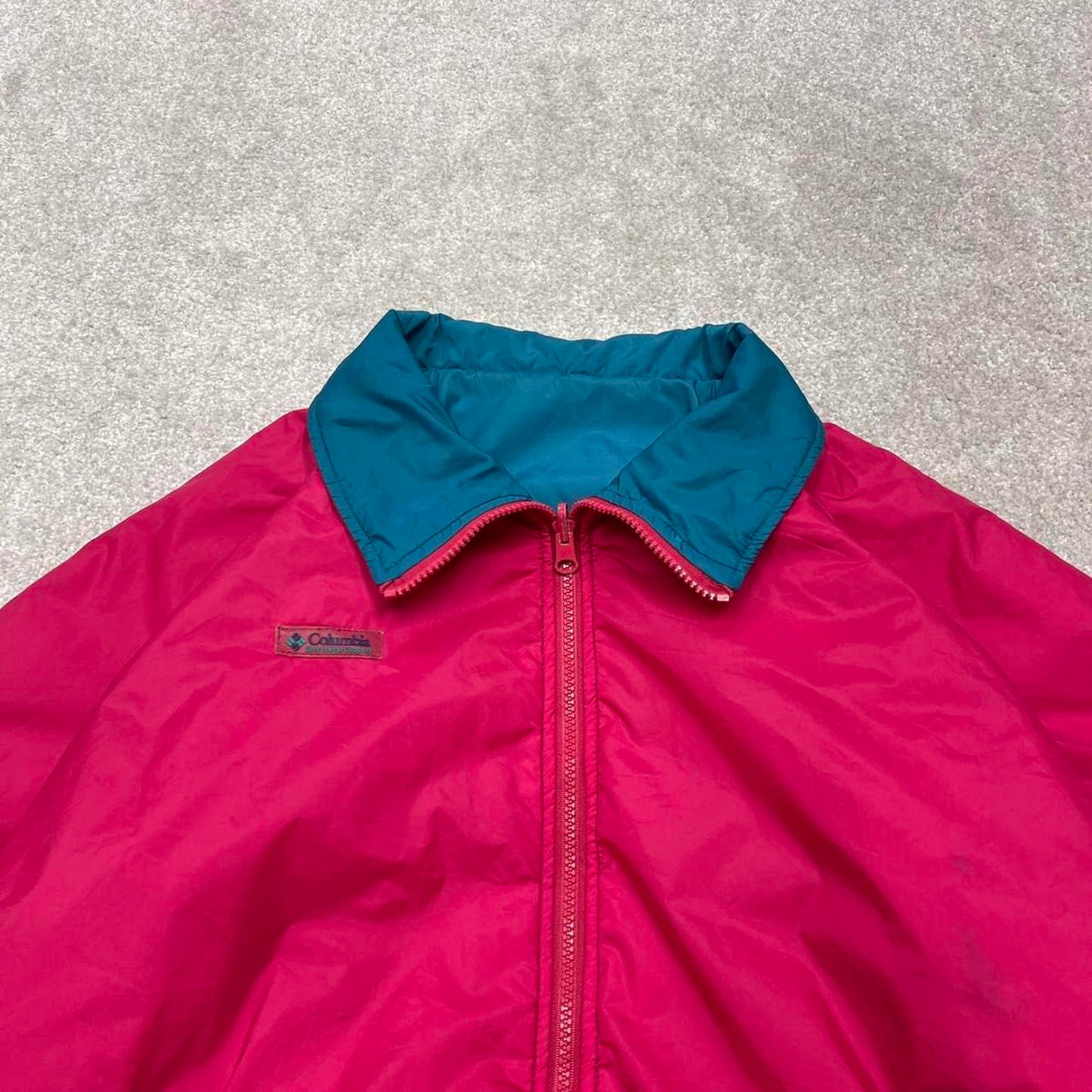 00s reversible Columbia technical jacket L men's blue pink y2k style windbreaker autumn
