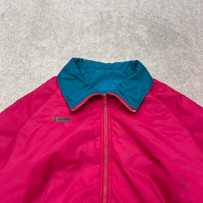 00s reversible Columbia technical jacket L men's blue pink y2k style windbreaker autumn