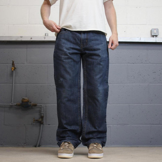 Blue baggy Ecko Unltd jeans W34 L31 loose embroidered y2k style jeans