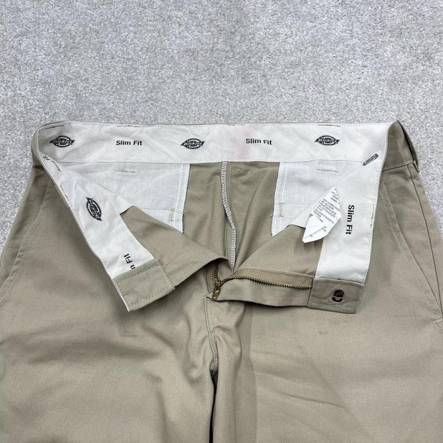 Y2k Dickies chino shorts skater style beige W33 Loose carpenter summer shorts