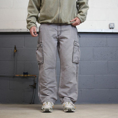 00s Carhartt cargo pants grey W38L30 90s skater style workwear cargos relaxed
