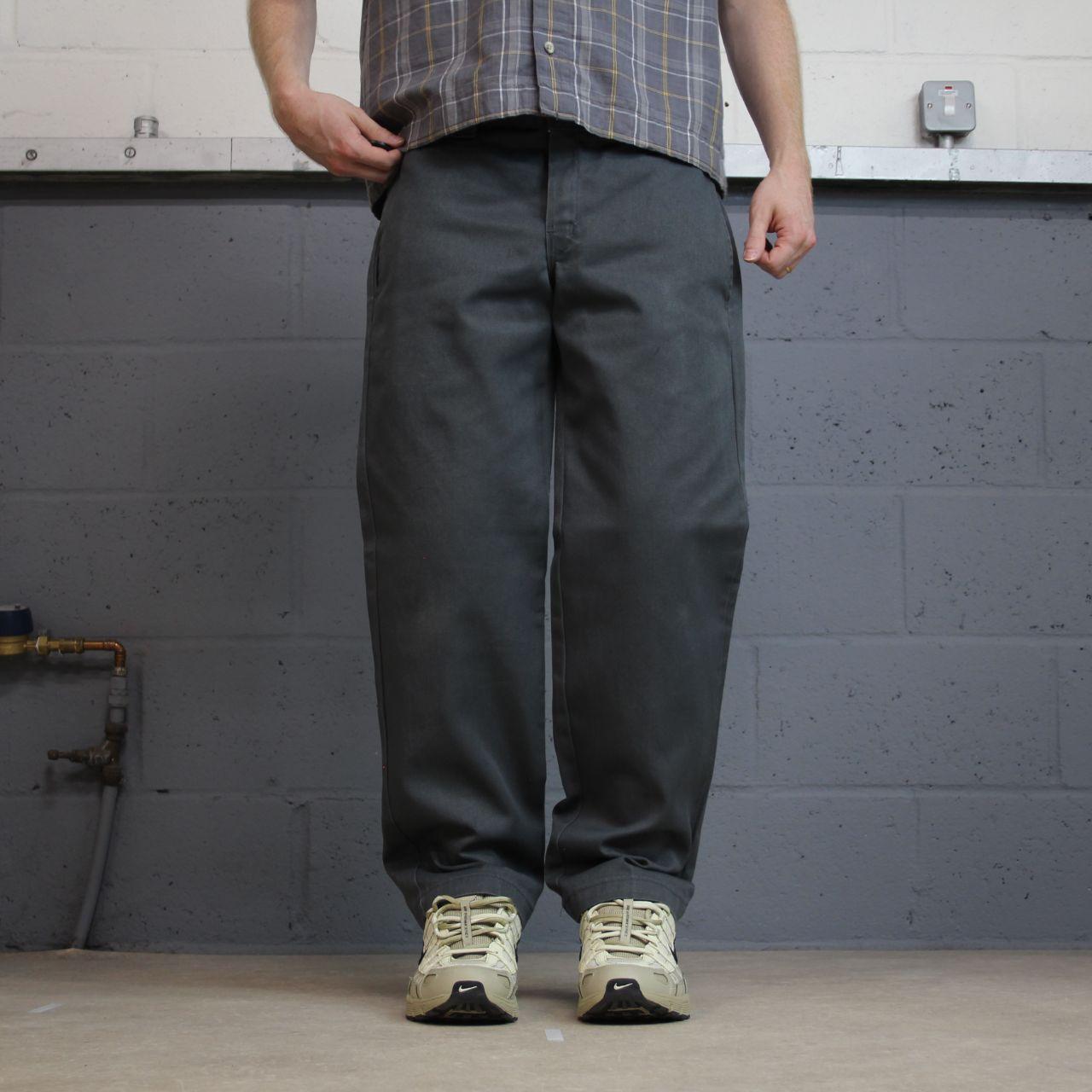 Dickies slim straight chino pants grey W34L30 Straight leg twill chino style skate work trousers