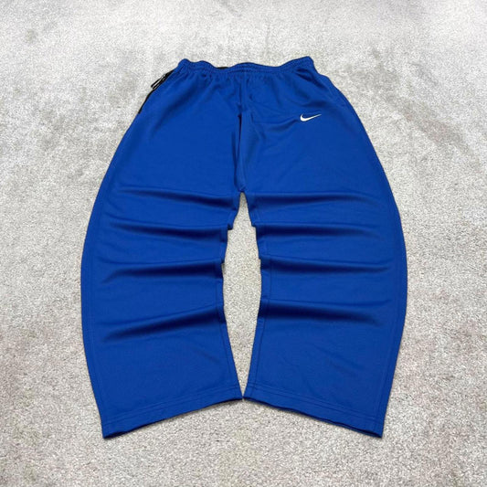 Blue loose Nike joggers Large y2k style Dri-Fit sweatpants Swoosh logo track pants