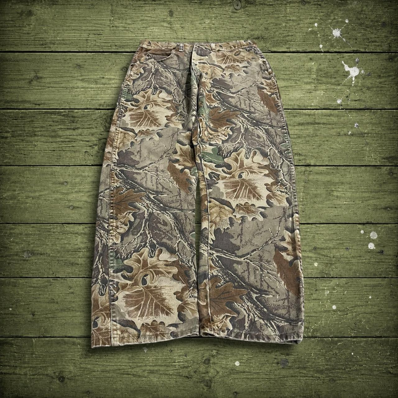 Wrangler camo jeans Y2K khaki Straight leg advantage Realtree forest camouflage pants