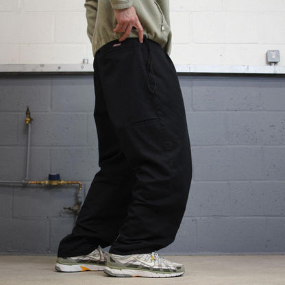 Y2k pleated Dickies carpenter work pants black Loose twill chino skate style cargo trousers